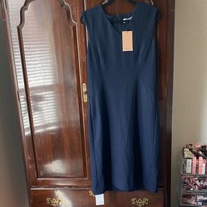 MM Lafleur Classic Navy Midi Dress